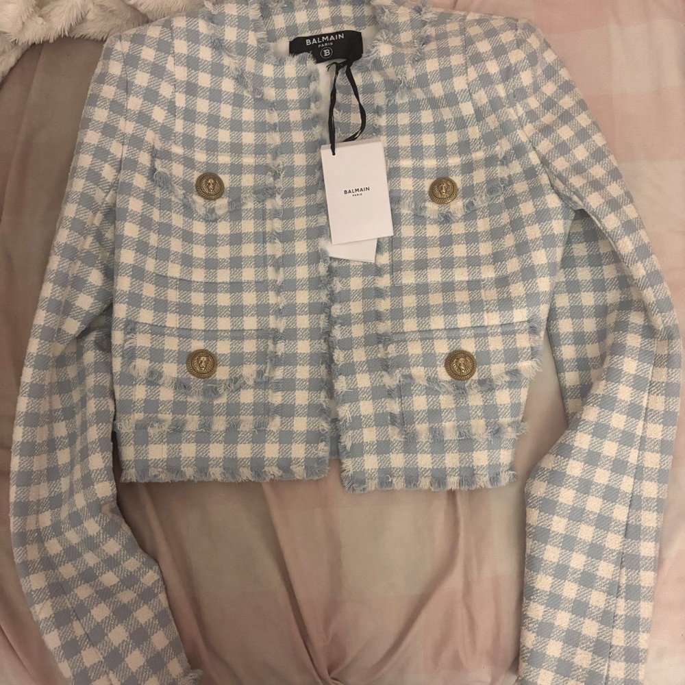 balmain tweed blazer ♡ new with tags